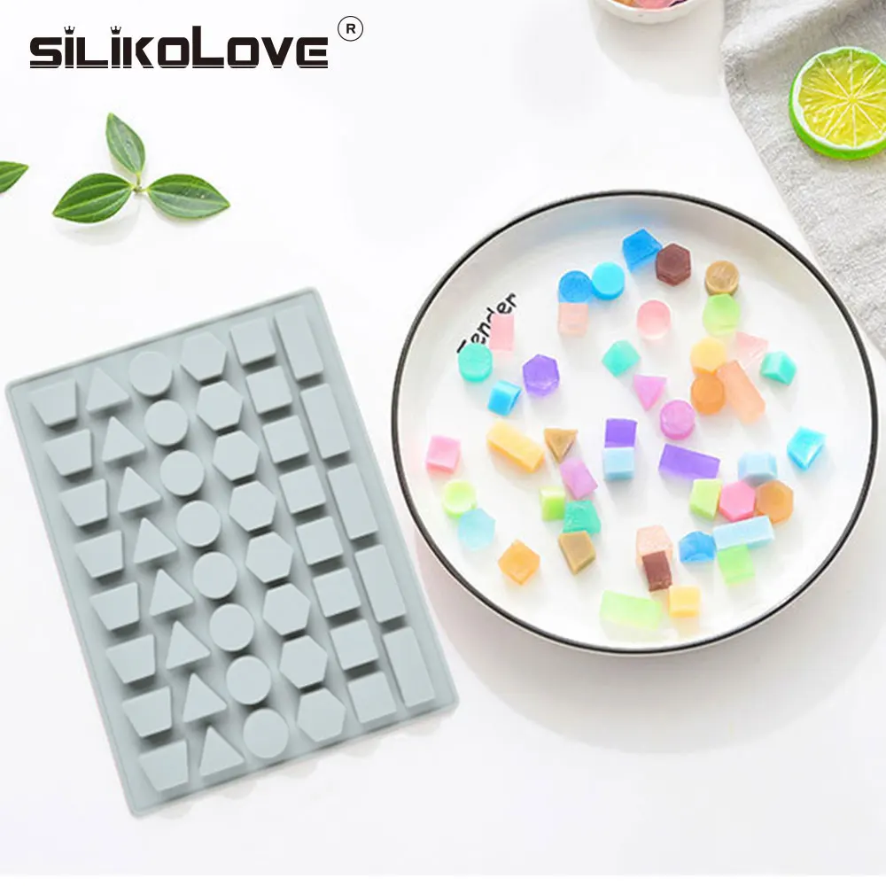 Силиконовая 3d форма SILIKOLOVE для шоколада мягких конфет с геометрическим рисунком
