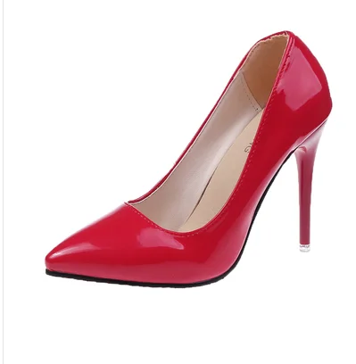 Женская обувь на высоком каблуке; zapatos mujer tacon femeninos; свадебные вечерние туфли-лодочки с острым носком на шпильке; Цвет зеленый, красный, кофейный; размера плюс 45, 44, 3