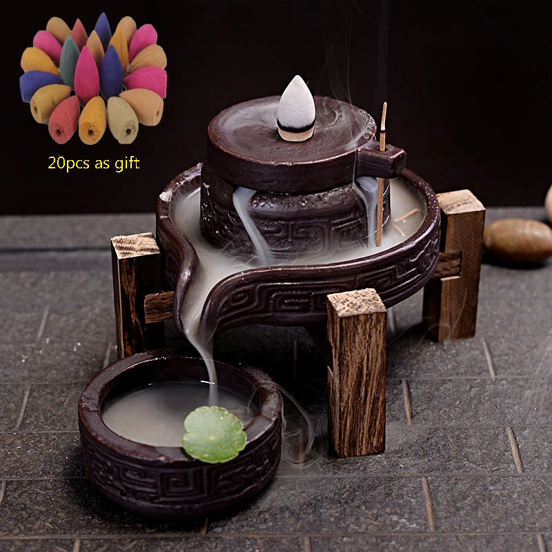 Старинная китайская каменная мельница форма керамический обратный поток