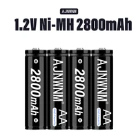 ajnwnm aa rechargeable battery aa nimh 1 2v 2800mah ni mh 2a pre charged bateria low self discharge aa batteries