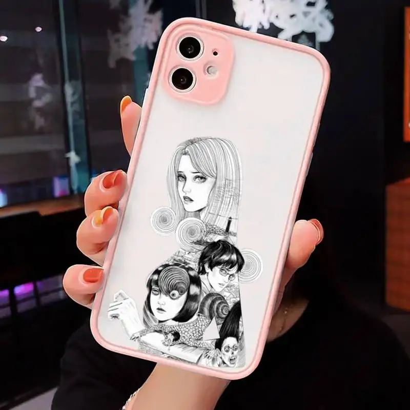 

JTomie Junji Itou apanese horror comic Phone Case matte transparent For iphone 7 8 11 12 plus mini x xs xr pro max cover