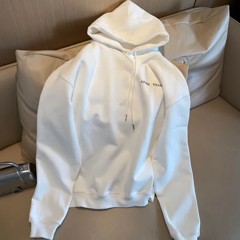 

[LIVIVIO] Women Unisex Couple Hoodies Sweatshirt Brilliant Moon Rhinestone Cotton Tracksuit Sweatshirt 2021 Spring Casual Loose