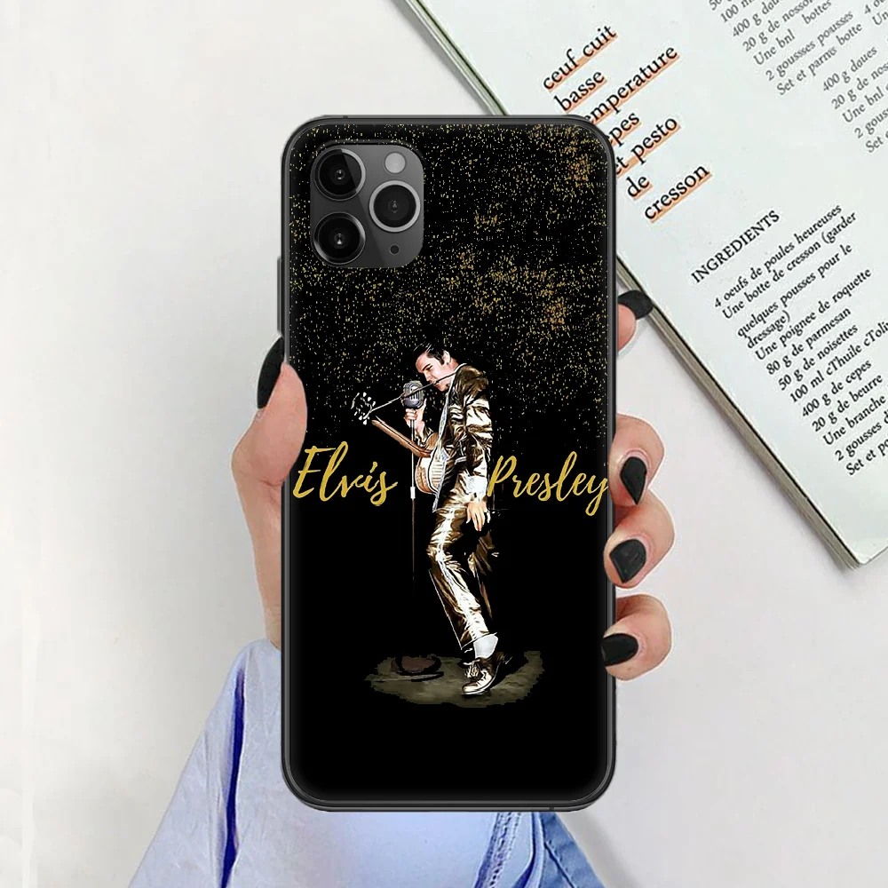 Чехол Elvis Presley для телефона корпус iphone 5 5s se 2 6 6s 7 8 12 mini plus X XS XR 11 PRO MAX черный