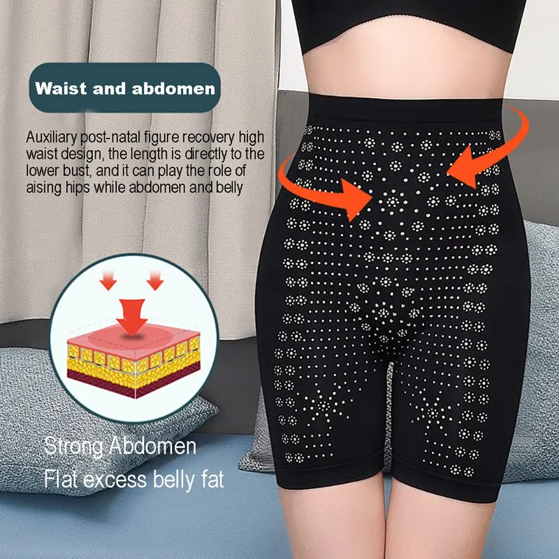 

Women Large Size High Waist Postpartum Belly Pants Body Pants Body Shaping Anti-Light Safety Underwear