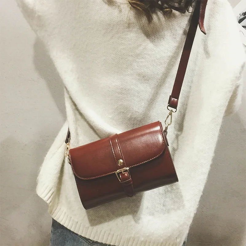 Новая сумка-мессенджер из искусственной кожи одноцветная мини-сумка для девочек