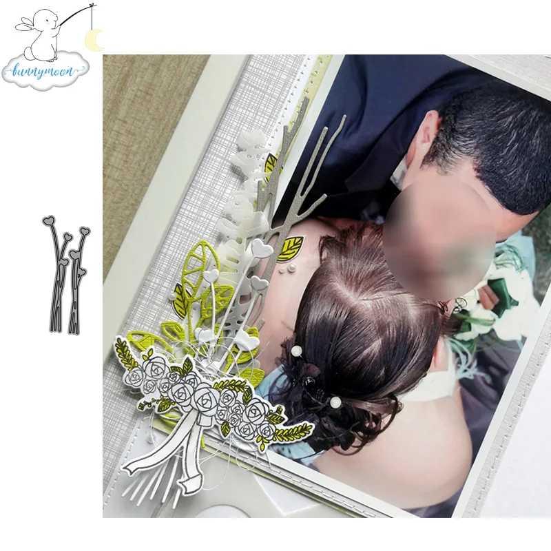 2019 Новое поступление оставьте 6 металлических вырубных штампов трафарет с