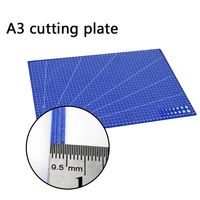 new 1pc a3 cutting plate pvc rectangle grid lines cutting mat plastic diy tools 45cm 30cm school office supplies for kids gift