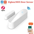 Детектор для защиты дома Tuya ZigbeeWifi датчик для двери, сигнализация для открытиязакрытия окон и дверей, поддержка приложения Tuya Smart Home
