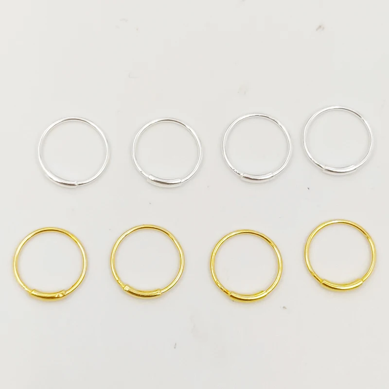 Кольцо для пирсинга носа из стерлингового серебра 925 пробы 22 г 16 шт./лот |