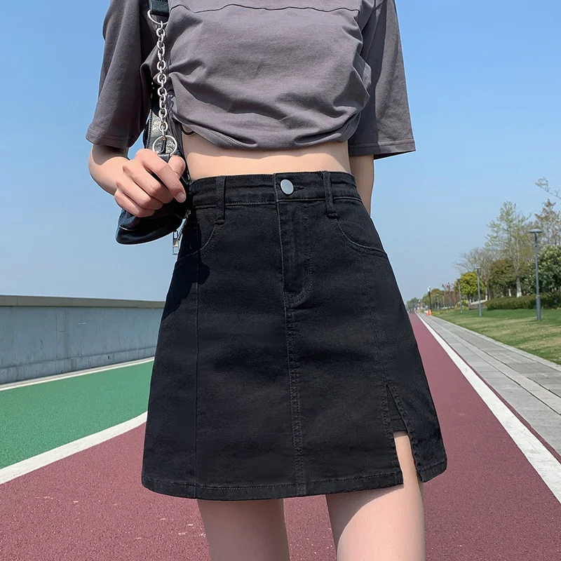 

2021 new women's split denim skirt