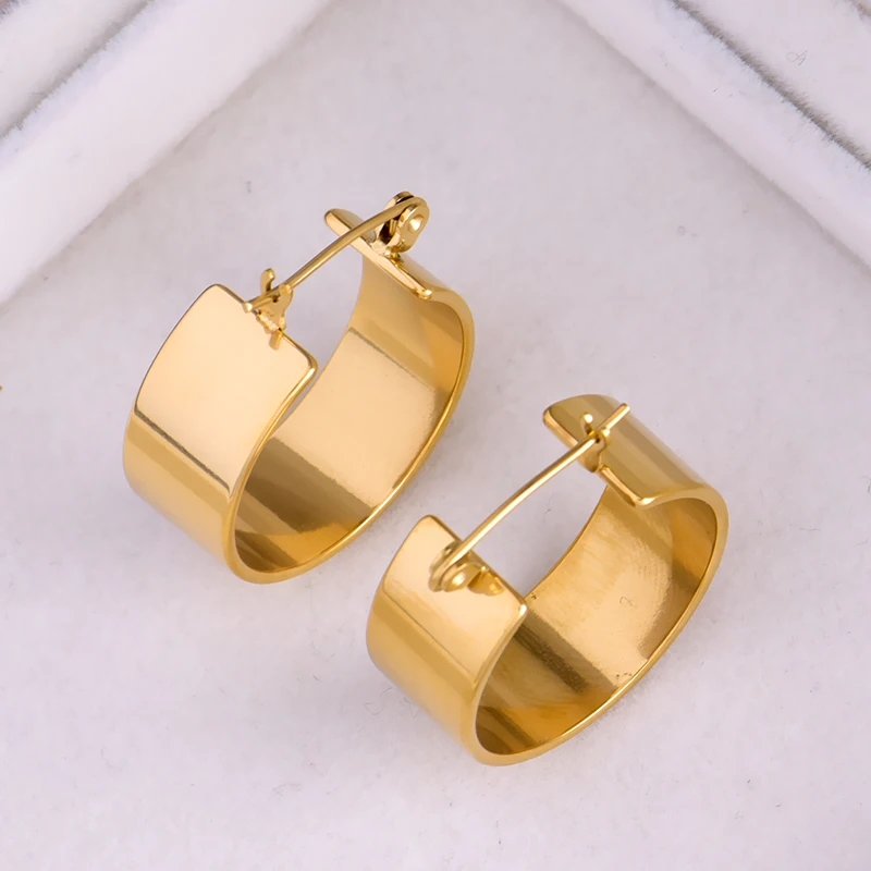 

newest fashion Stainless Steel 18 K Gold Plated Irregular Earring Simple atmosphere Titanium steel gift for Woman Jewelry