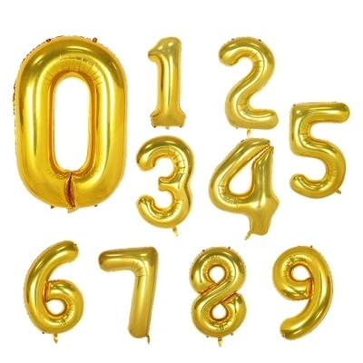 40Inch Big Foil Birthday Balloons Air Helium Number Balloon Figures Happy Birthday Party Decorations Kid Baloons Birthday Balon - Цвет: gold