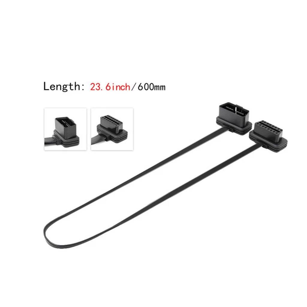 Новинка 16-контактный плоский кабель OBD2 штекер-гнездо фотокабель 2 фута