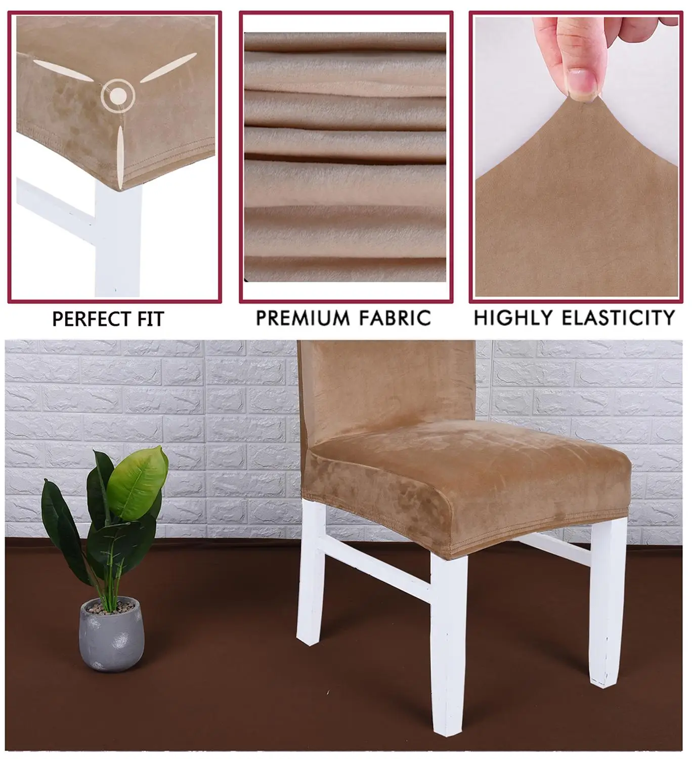 Популярный Стиль имитация лисы бархатный чехол для стульев эластичные чехлы