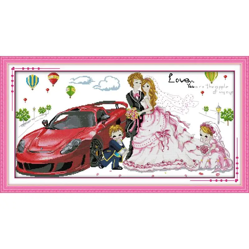 Набор для вышивки крестиком с изображением символов DMC напечатанная ткань Canvas14CT