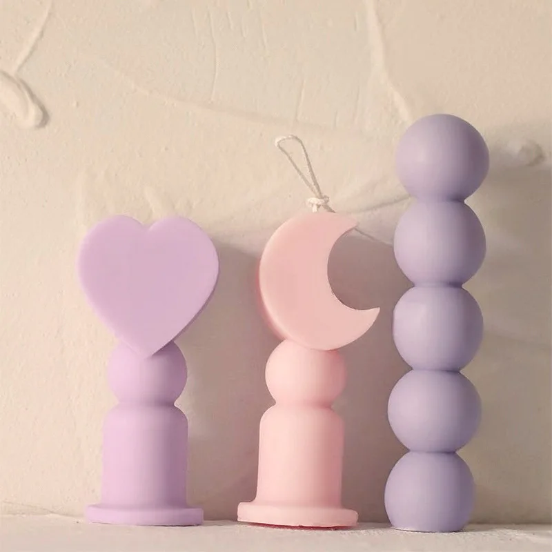 Новинка Луна любовь сердце тростник ароматерапия гипсовая форма для свечей