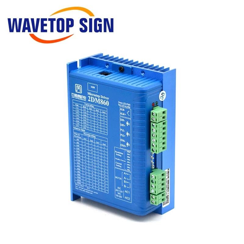 Цифровой Драйвер шагового двигателя 2 фазы 2DM860 10V-80VAC ток 2,1-8.4A используется для ЧПУ гравировальный станок с 86 двигателем