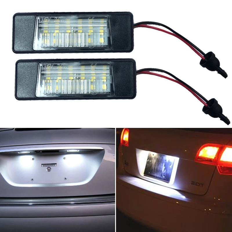 

2pcs Nissan License Plate Light led For Primera P12 Teana Pathfinder R51 Qashqai J10 J11 X-Trail T30 T31 Juke March Versa Note