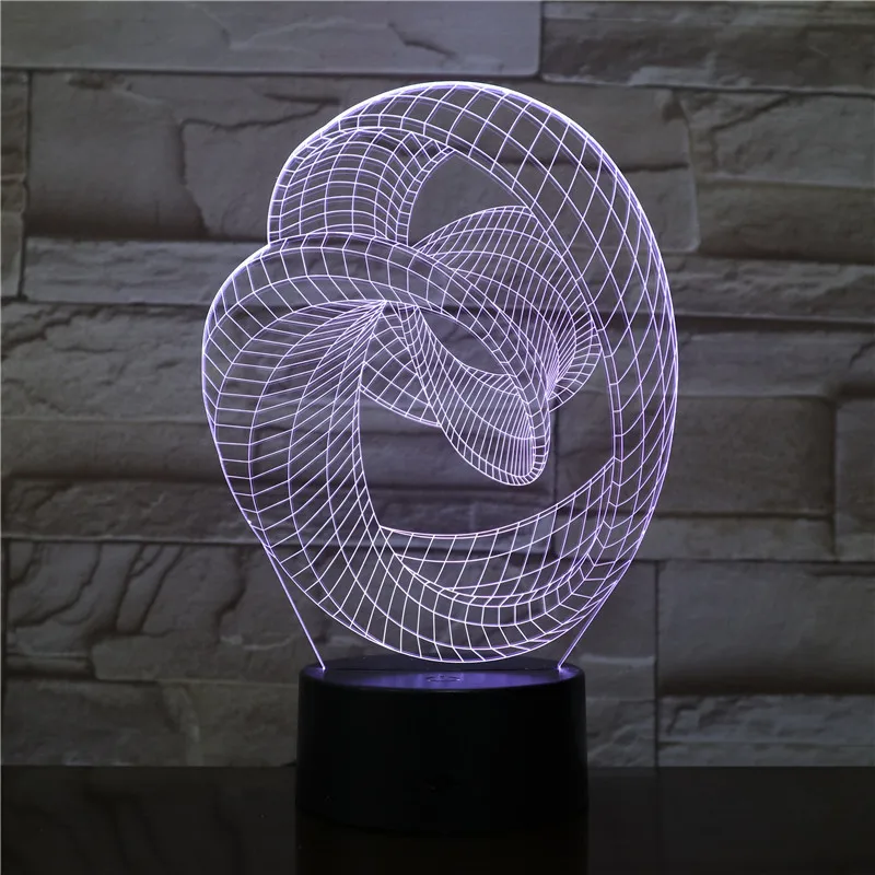 Художественная абстракция новый современный 3D ночник с USB Красочный