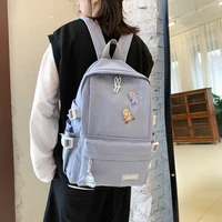 backpack women 2020 nylon waterproof backpack for teenager pure color school backpack black school bags school bags for girls