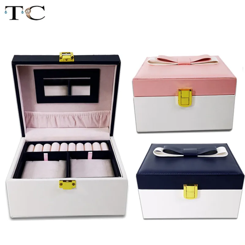 Многофункциональная шкатулка для хранения ювелирных изделий кожаный