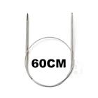 Круговые вязальные спицы из нержавеющей стали, 1 шт., 1,7-5 мм, сделай сам, крючки для вязания крючком, ткацкий станок, товары для дома, длина 60 см