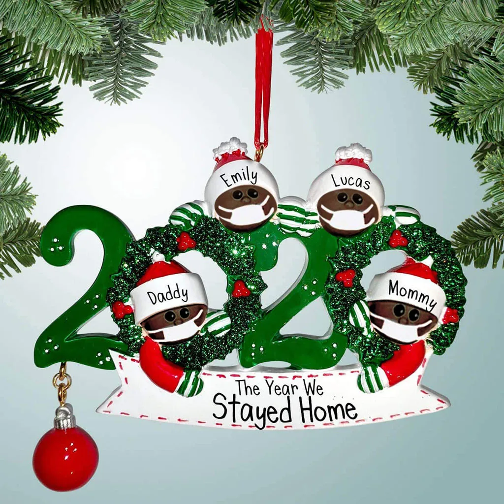 2020 персонализированные выжившие Семейные орнаменты рождественские праздничные