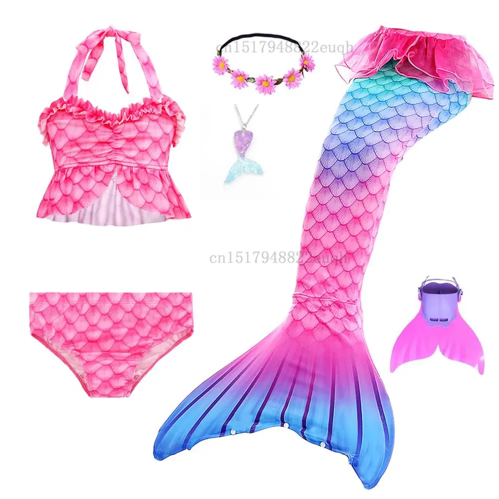 Новинка хвост русалки для девочек косплей парики костюмы детский купальный