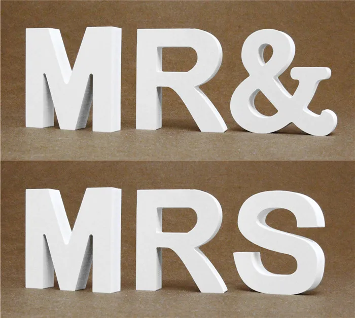 MR and MRS Деревянные буквы Алфавит числа толщиной 12 мм деревянные буквы ремесло для раннего развития игрушки украшение в детскую комнату персонализированное имя - Цвет: MR and MRS