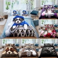cute duvet cover pets dog bedding set for luxury home textiles 23pcs queen king twin size comforter bedding set