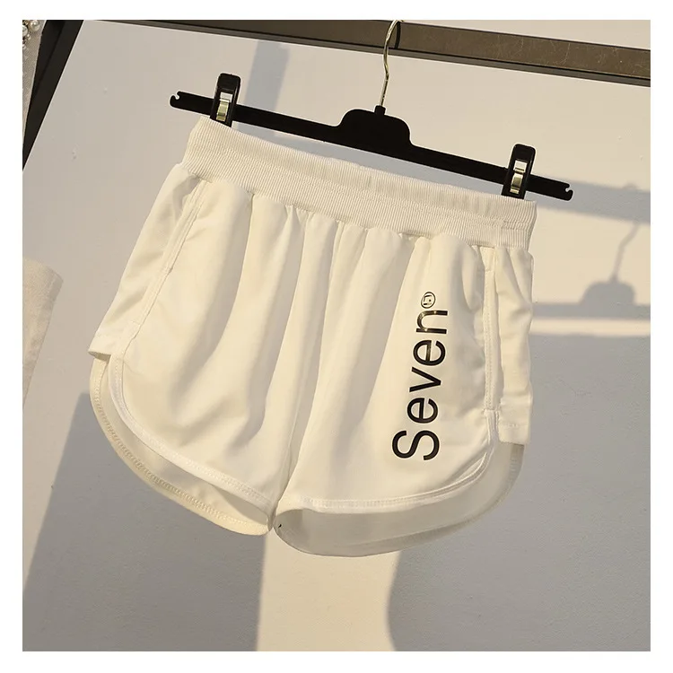 Спортивные короткие женские летние широкие брюки большого размера для бега с