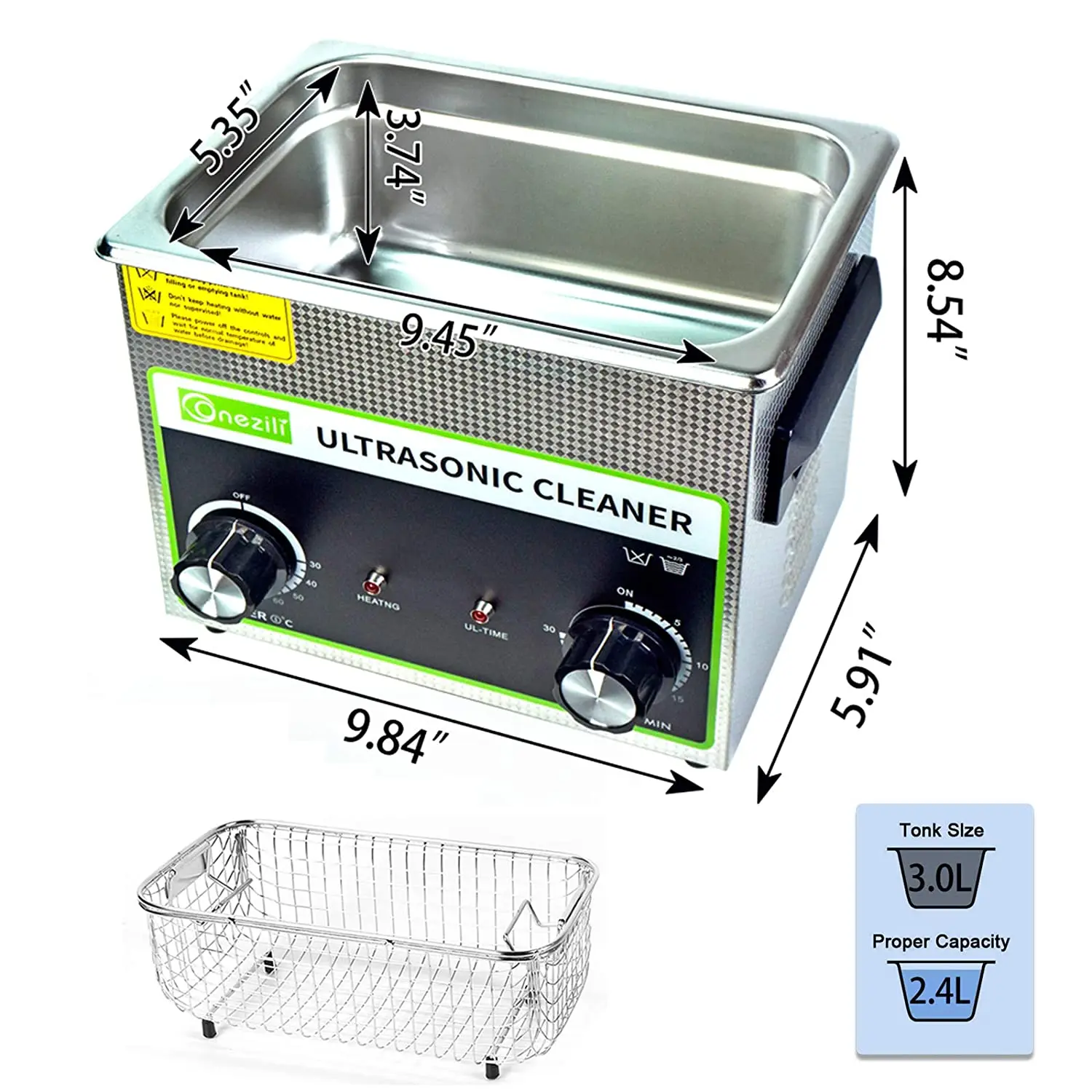 

Профессиональный Ультразвуковой очиститель, 3 л, с ручкой управления, с таймером, для очистки