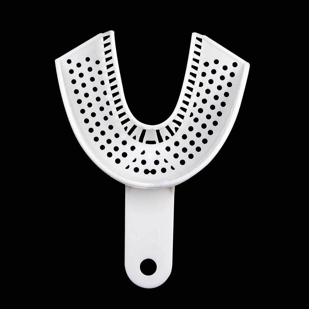 10 шт зубные оттискные ложки Пластик материалы верхний и нижний держатель зубьев