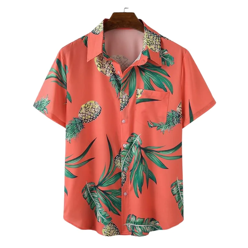 

Summer Men Printed Sets Short Sleeve Lapel Beach 2021 Vacation Shirt Casual Shorts Men Hawaiian Suit 2 Pieces Streetwear