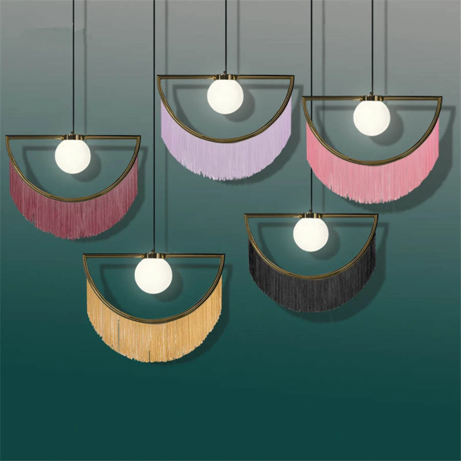 Скандинавский дизайнерский осветительный прибор с кисточкой для гостиной