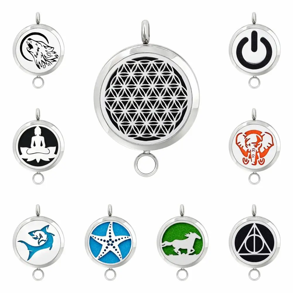 Цветок жизни 30 мм рассеиватель медальон 316L нержавеющая сталь магнитное эфирное