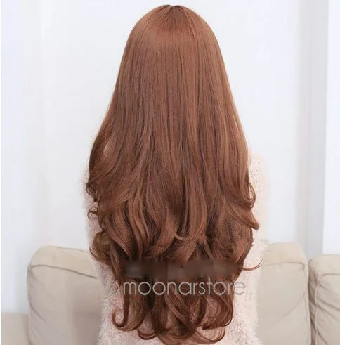28 ''(70 см) Корея Perruque Cheveux Naturel синтетические вьющиеся большие волнистые длинные женские волосы парики термостойкие парик для студенческой вечеринки