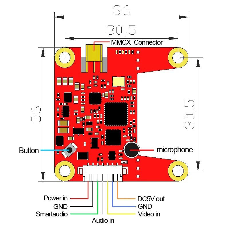 E709TM3 Pro 5 8G передатчик 25 МВт/200 мВт/500 МВт 800 PitMode OSD Регулируемый с микрофоном MMCX