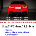 3D ABS для BMW M M1 M2 M3 M4 M5 M6 M7 M8 логотип Задняя эмблема Автомобильный багажник Стайлинг Аксессуары значок стикер хромированный глянцевый матовый черный