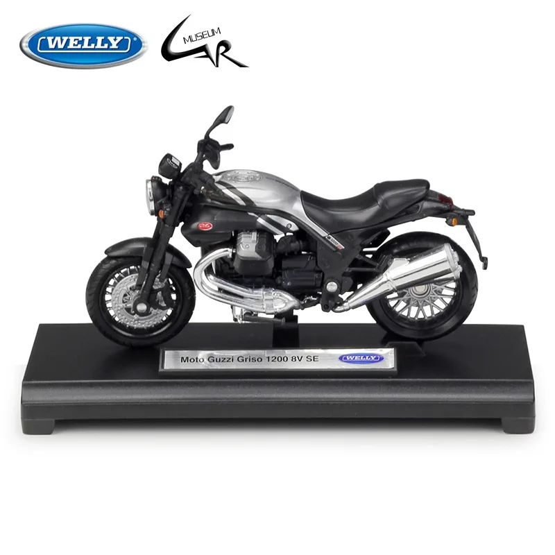 

WELLY 1:18 Model Car Simulation Alloy Metal Toy Motorcycle Children's Toy Gift Collection Model Toy Moto Guzzi Griso 1200 8V SE