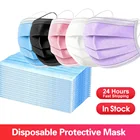 Одноразовая маска для лица, маскариллы для лица, одноразовые нетканые защитные маски для взрослых, тушь для ресниц, маскариллы, хирургические маски