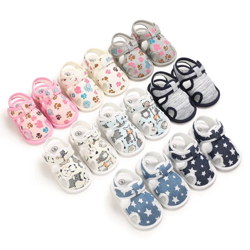 

New 2021 Newborn Shoes Sports Soft Soled Walking Shoes Summer Style Hollow Out Sandals With Breathable Baby Girl Shoes