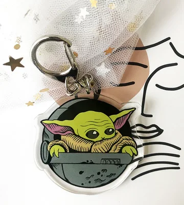 Новинка брелок для ключей с героями мультфильма Дисней йода Звездные войны Малыш