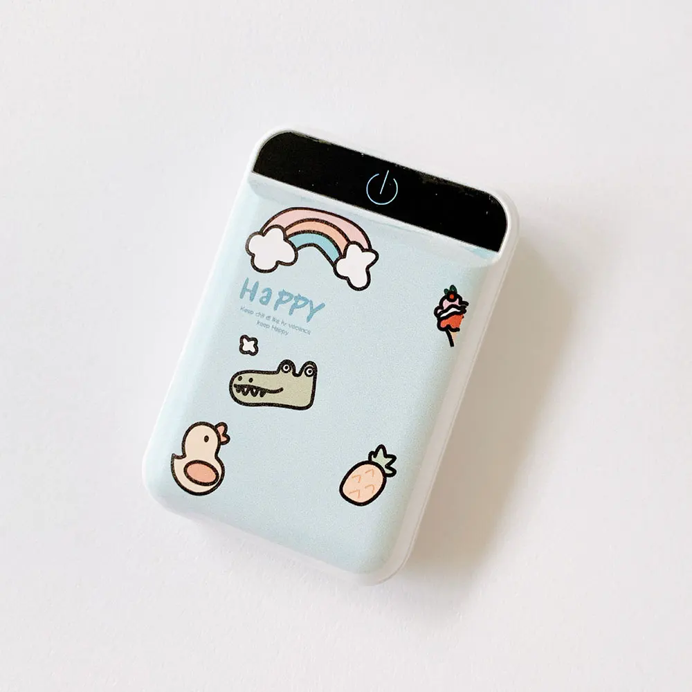 1 FLOVEME mi ni power Bank 4800 мАч светодиодный внешний аккумулятор с мультяшным рисунком для iPhone Xiaomi mi, портативное зарядное устройство - Цвет: 1