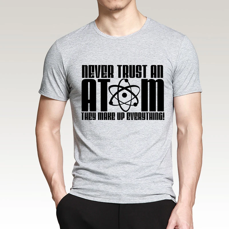 The Big Bang Theory Sheldon Cooper Забавные топы футболки никогда не доверяющие атому они