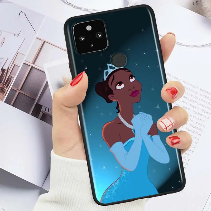 

Disney Princess Tiana Shockproof Cover for Google Pixel 5 4 4A XL 5G Black Phone Case Shell Soft TPU Fundas Coque Capa