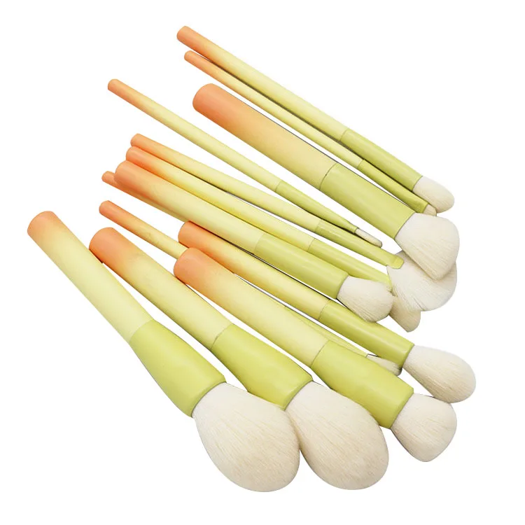 14 шт. Профессиональный набор кистей для макияжа с градиентом цвета Мягкая