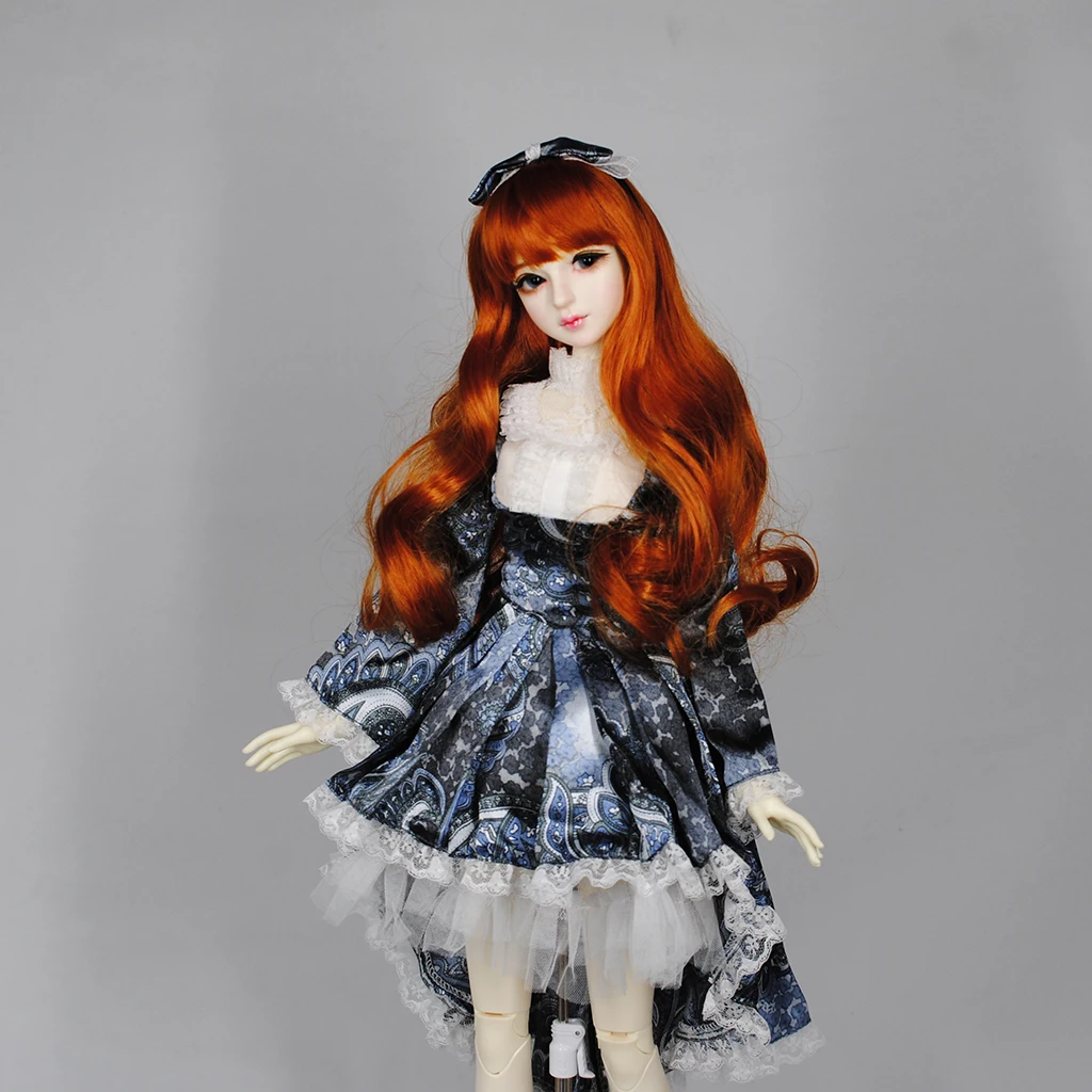 

1/3 Dolls Cloth Lace Party Dress with Hairband Outfit Clothing for Princess Doll