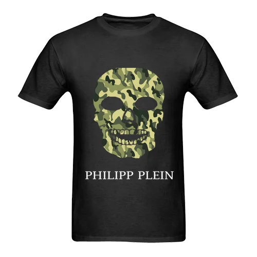 1Philip Plein &quotArmy Skull&quot Футболка 2019 летняя брендовая одежда из 100% хлопка в стиле хип
