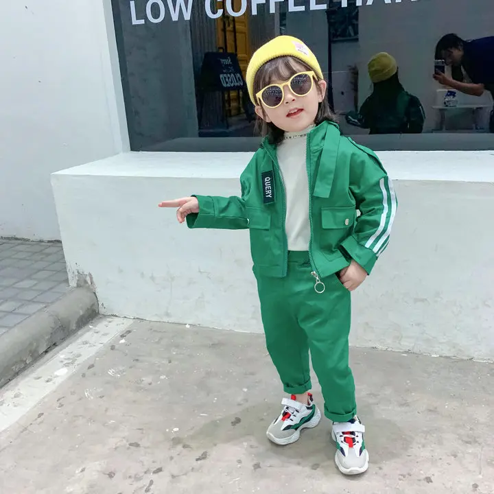 

Mihkalev Baby girls outfits size 6 kids autumn clothes set for children long sleeve clothing sets jacket+pants girls tracksuit